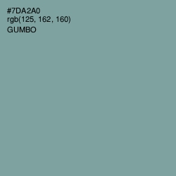 #7DA2A0 - Gumbo Color Image