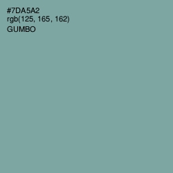 #7DA5A2 - Gumbo Color Image