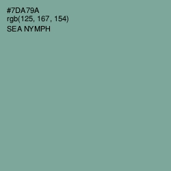 #7DA79A - Sea Nymph Color Image