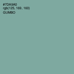 #7DA9A0 - Gumbo Color Image