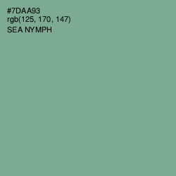 #7DAA93 - Sea Nymph Color Image