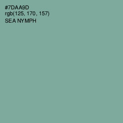 #7DAA9D - Sea Nymph Color Image