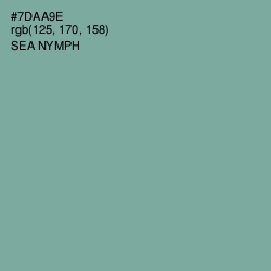 #7DAA9E - Sea Nymph Color Image