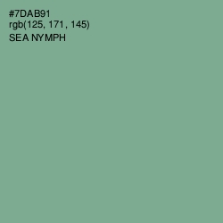 #7DAB91 - Sea Nymph Color Image
