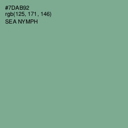 #7DAB92 - Sea Nymph Color Image