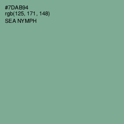 #7DAB94 - Sea Nymph Color Image