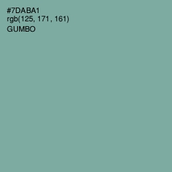 #7DABA1 - Gumbo Color Image