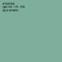 #7DAF9B - Sea Nymph Color Image