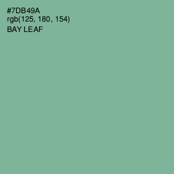 #7DB49A - Bay Leaf Color Image