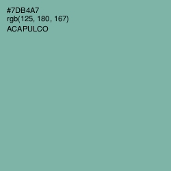 #7DB4A7 - Acapulco Color Image