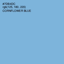 #7DB4DC - Cornflower Blue Color Image