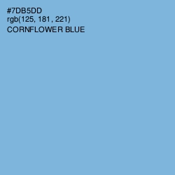 #7DB5DD - Cornflower Blue Color Image
