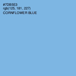 #7DB5E3 - Cornflower Blue Color Image