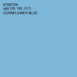 #7DB7D9 - Cornflower Blue Color Image