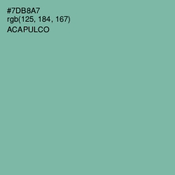 #7DB8A7 - Acapulco Color Image