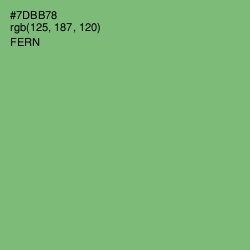 #7DBB78 - Fern Color Image