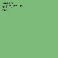 #7DBB7B - Fern Color Image