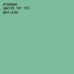 #7DBB9D - Bay Leaf Color Image