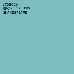 #7DBCC0 - Shakespeare Color Image