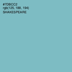 #7DBCC2 - Shakespeare Color Image