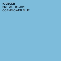 #7DBCDB - Cornflower Blue Color Image