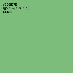 #7DBD7B - Fern Color Image