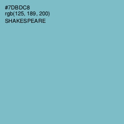 #7DBDC8 - Shakespeare Color Image