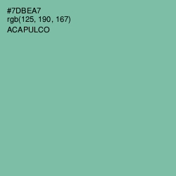 #7DBEA7 - Acapulco Color Image