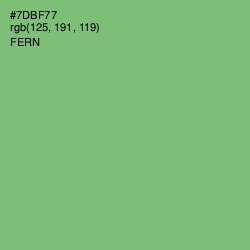 #7DBF77 - Fern Color Image