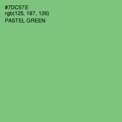 #7DC57E - Pastel Green Color Image