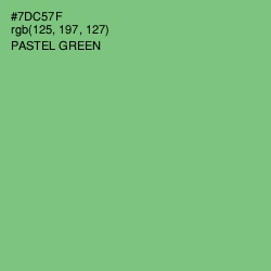 #7DC57F - Pastel Green Color Image