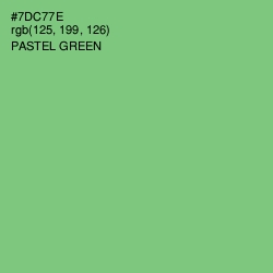 #7DC77E - Pastel Green Color Image