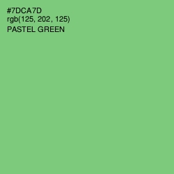 #7DCA7D - Pastel Green Color Image
