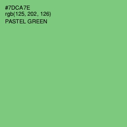 #7DCA7E - Pastel Green Color Image