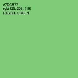 #7DCB77 - Pastel Green Color Image