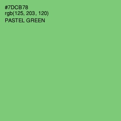 #7DCB78 - Pastel Green Color Image