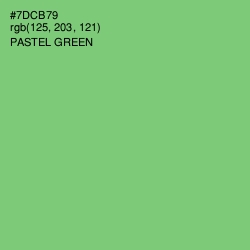 #7DCB79 - Pastel Green Color Image