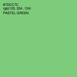 #7DCC7C - Pastel Green Color Image