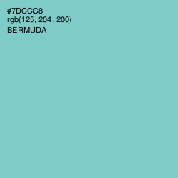 #7DCCC8 - Bermuda Color Image