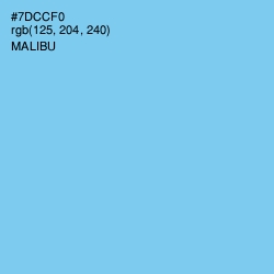 #7DCCF0 - Malibu Color Image