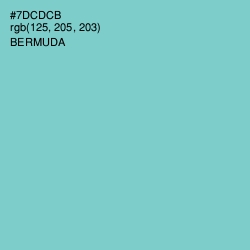 #7DCDCB - Bermuda Color Image