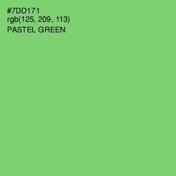 #7DD171 - Pastel Green Color Image