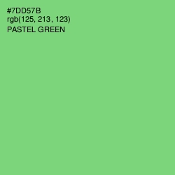 #7DD57B - Pastel Green Color Image