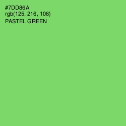 #7DD86A - Pastel Green Color Image