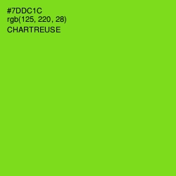 #7DDC1C - Chartreuse Color Image