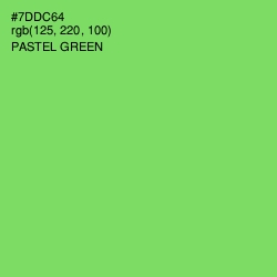#7DDC64 - Pastel Green Color Image