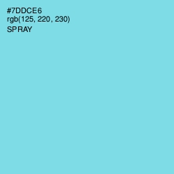 #7DDCE6 - Spray Color Image