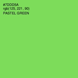 #7DDD5A - Pastel Green Color Image