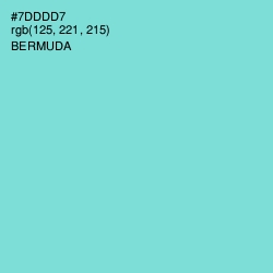 #7DDDD7 - Bermuda Color Image