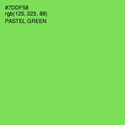 #7DDF58 - Pastel Green Color Image